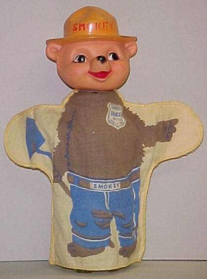 Smokey the bear deals hand puppet 1969